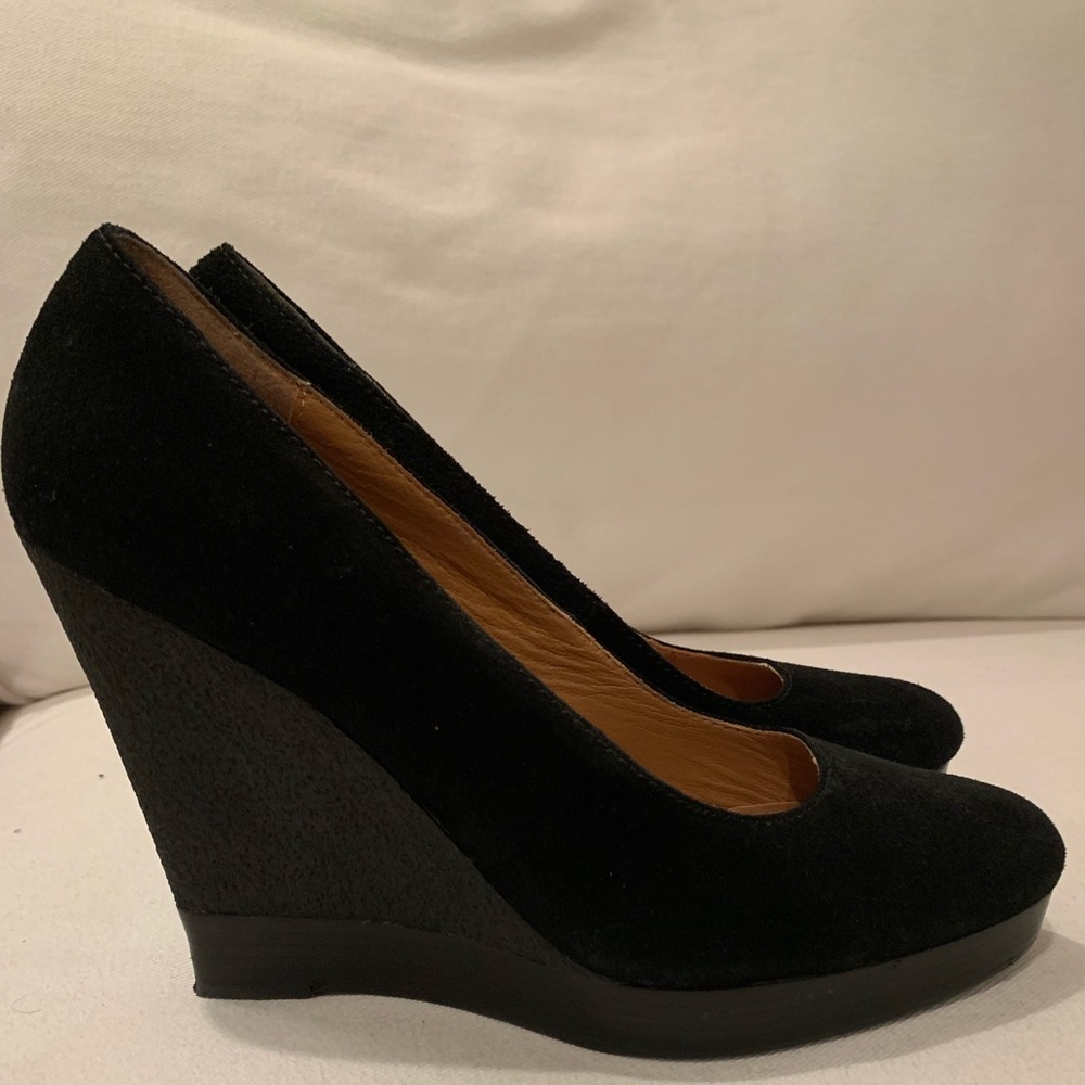 Michael Kors black suede wedges, 8